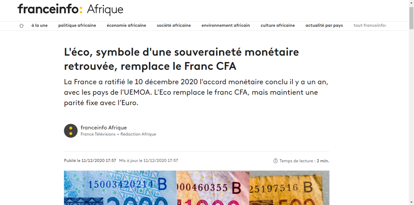 ECO, la machine médiatique française se met en marche.